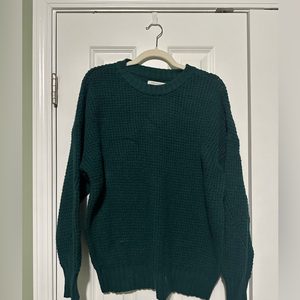AE Oversized Knit Teal Sweater